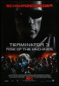 8w771 TERMINATOR 3 int'l advance 1sh '03 Arnold Schwarzenegger, creepy image of killer robots!