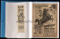 8x015 LOT OF 1 FAN SCRAPBOOK OF WESTERN NEWSPAPER ADS '45-67 many great cowboy images!