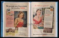 8x016 LOT OF 1 FAN SCRAPBOOK OF MOVIE STAR MAGAZINE ENDORSEMENT ADS '36-58 many great images!
