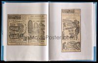 8x021 LOT OF 1 FAN SCRAPBOOK OF DRIVE-IN NEWSPAPER MOVIE ADS 1941-1954 '41-54 many great images!