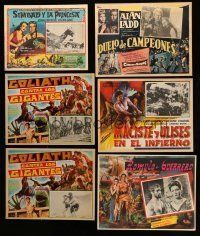 8x084 LOT OF 14 SWORD-AND-SANDAL MEXICAN LOBBY CARDS '60s-70s lots of great gladiator images!