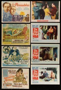 8x155 LOT OF 68 TRIMMED LOBBY CARDS '50s-60s great scenes from a variety of different movies!