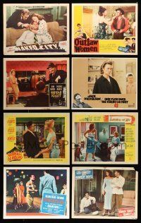 8x174 LOT OF 28 LOBBY CARDS '50s-60s great scenes from a variety of different movies!