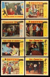 8x180 LOT OF 19 AUDIE MURPHY LOBBY CARDS '50s-60s great scenes from several of his movies!