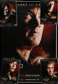8x234 LOT OF 5 UNFOLDED DOUBLE-SIDED TEASER DA VINCI CODE FRENCH ONE-PANELS '06 star portraits!