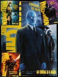 8x235 LOT OF 4 UNFOLDED SINGLE-SIDED TEASER WATCHMEN FRENCH ONE-PANELS '09 cool super hero images!