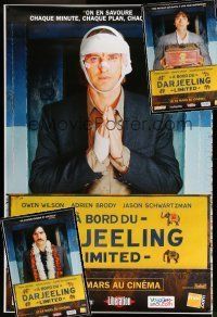 8x238 LOT OF 3 UNFOLDED DOUBLE-SIDED TEASER DARJEELING LIMITED FRENCH ONE-PANELS '07 printer test