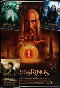 8x252 LOT OF 4 DOUBLE-SIDED LORD OF THE RINGS: THE TWO TOWERS BUS STOP POSTERS '02 cool images!