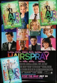 8x253 LOT OF 4 DOUBLE-SIDED HAIRSPRAY BUS STOP POSTERS '07 cast montage + star portraits!
