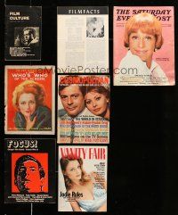 8x033 LOT OF 7 MAGAZINES '50s-90s Film Culture, Focus, Vanity Fair, Saturday Evening Post & more!