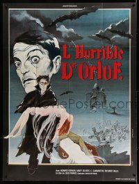 8y792 AWFUL DR. ORLOFF French 1p R1980s Jess Franco, cool Covillaut art of monster carrying woman!