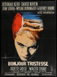 8y813 BONJOUR TRISTESSE French 1p '58 different Georges Kerfyser art of Jean Seberg, Preminger!