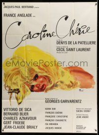 8y819 CAROLINE CHERIE French 1p '68 great Prenot art of sexy France Anglade in title role!