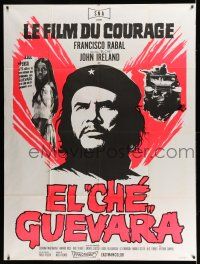 8y843 EL CHE GUEVARA French 1p '68 art of Francisco Rabal as El Che Guevara, cool dayglo image!
