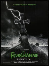 8y852 FRANKENWEENIE teaser French 1p '12 Tim Burton's remake of his own cartoon short from 1984!