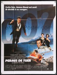 8y893 LICENCE TO KILL French 1p '89 Timothy Dalton as James Bond, he's out for revenge!