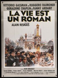 8y894 LIFE IS A BED OF ROSES French 1p '83 Alain Resnais, Vittorio Gassman, cool Bilal art!
