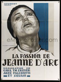 8y912 PASSION OF JOAN OF ARC French 1p R78 Carl Theodor Dreyer classic, different art by Mercier!