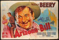 8y033 BAD MAN OF BRIMSTONE French 2p '38 different Grinsson art of Wallace Beery as Arizona Bill!