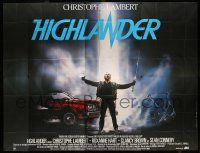 8y013 HIGHLANDER French 8p '86 great Rombi art of immortal Christopher Lambert with sword!