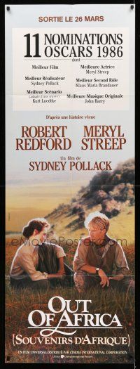 8y088 OUT OF AFRICA French door panel '85 Robert Redford & Meryl Streep, directed by Sydney Pollack