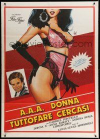 8y434 A.A.A. DONNA TUTTOFARE CERCASI Italian 1p '88 Aller art of sexy woman in skimpy lingerie!