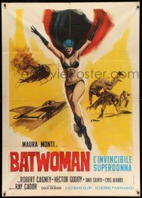 8y456 BATWOMAN Italian 1p '71 Maura Monti, great art of sexy near-naked superhero by Franco!
