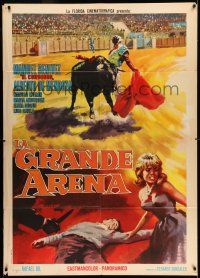 8y480 CHANTAJE A UN TORERO Italian 1p '63 cool art of matador & murder, Blackmail a Bullfighter!
