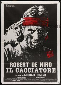 8y503 DEER HUNTER awards Italian 1p '79 Michael Cimino, Robert De Niro with gun to his head!