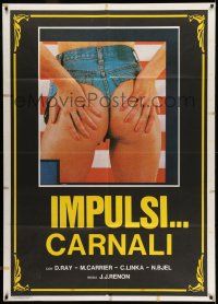 8y566 IMPULSI...CARNALI Italian 1p '87 super sexy close up of the shortest shorts ever!