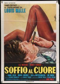 8y630 MURMUR OF THE HEART Italian 1p '71 Louis Malle's Le Souffle Au Coeur, sexy Enzo Nistri art!
