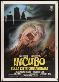 8y641 NIGHTMARE CITY Italian 1p '80 Umberto Lenzi, different art of woman turning into a zombie!