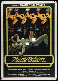 8y644 NUDE ODEON Italian 1p '78 great artwork of sexy naked woman with five nude showgirls!