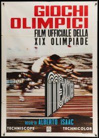8y647 OLYMPICS IN MEXICO Italian 1p '69 Olimpiada en Mexico, Alberto Isaac, hurdle racing image!