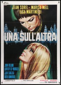 8y648 ONE ON TOP OF THE OTHER Italian 1p '69 Lucio Fulci, art of sexy Mell & Martinelli by Casaro!