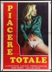 8y654 PIACERE TOTALE Italian 1p '82 Total Pleasure, art of sexy half-naked blonde from behind!