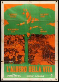 8y668 RAINTREE COUNTY Italian 1p '59 Montgomery Clift, Elizabeth Taylor, Saint, Marvin, different!