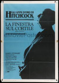 8y671 REAR WINDOW Italian 1p R84 huge profile image of director Alfred Hitchcock!