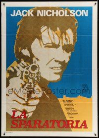 8y695 SHOOTING Italian 1p 1978 cool different artwork of Jack Nicholson pointing revolver!