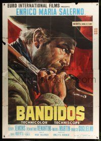 8y306 BANDIDOS Italian 2p '67 Casaro close up art of Enrico Maria Salerno, spaghetti western!