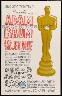 8y104 ADAM BAUM & THE JEW MOVIE stage play WC '00 art of Oscar statuette holding Jewish star!