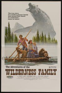 8y105 ADVENTURES OF THE WILDERNESS FAMILY WC '75 Ralph McQuarrie artwork of family on raft!