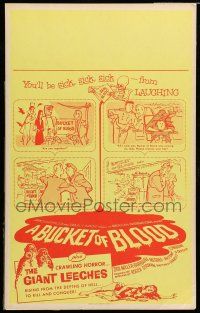 8y126 BUCKET OF BLOOD/GIANT LEECHES Benton WC '59 you'll be sick sick sick from LAUGHING!