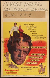 8y144 COUNT THREE & PRAY WC '55 many images of Van Helflin, who tops his performance in Shane!
