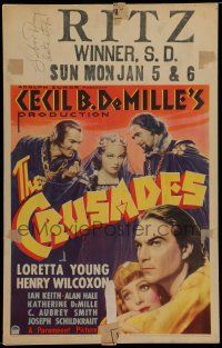 8y146 CRUSADES WC '35 Cecil B. DeMille's most spectacular production, Loretta Young, Wilcoxon