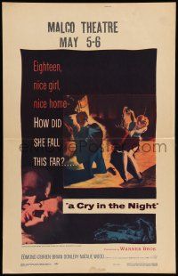 8y147 CRY IN THE NIGHT WC '56 Natalie Wood is even more exciting than in Rebel Without a Cause!
