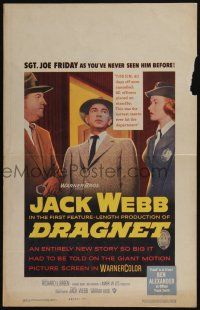 8y156 DRAGNET WC '54 Jack Webb as detective Joe Friday as you've never seen him before!