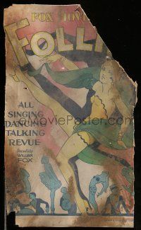 8y166 FOX MOVIETONE FOLLIES OF 1929 WC '29 sexy deco art of dancing girl with turban & shawl!