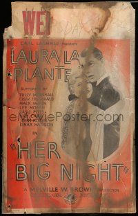 8y183 HER BIG NIGHT WC '26 young Laura La Plante in a dual role hugging bewildered man!