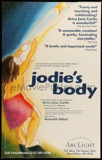 8y196 JODIE'S BODY stage play WC '98 Aviva Jane Carlin, cool art by Donald Martiny!